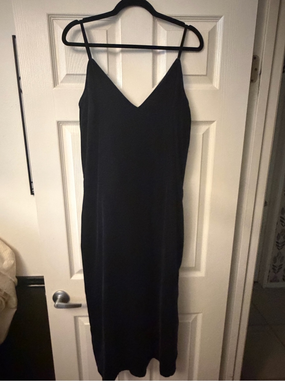 Old Navy Black Spaghetti-Strap Midi Slip Dress